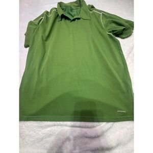 Patagonia Polo Green Organic Cotton Knitted Pique Shirt Mens XL White Stitching